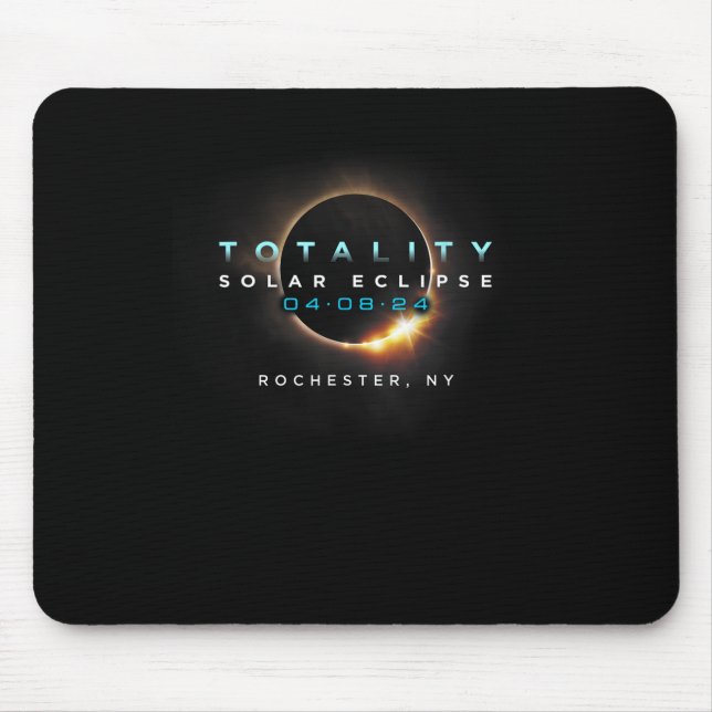 Official Solar Eclipse 2024 Rochester  Mouse Pad (Front)