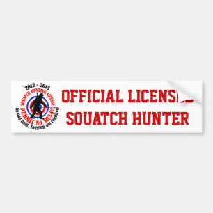 Official squatch hunter bumper sticker
