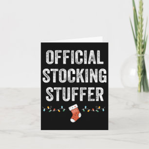 Official Stocking Stuffer Funny Matching Adult Chr Card