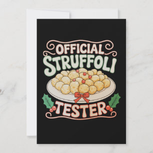 Official Struffoli Tester Italian Food Christmas Holiday Card