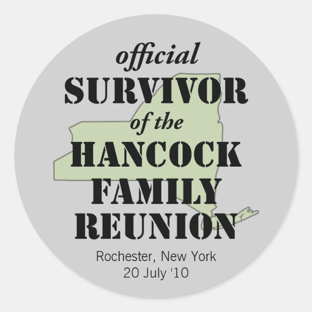 Official Survivor (green) Classic Round Sticker (Front)