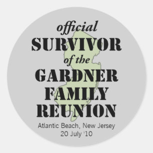 Official Survivor (green) Classic Round Sticker