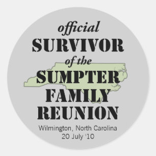 Official Survivor (green) Classic Round Sticker