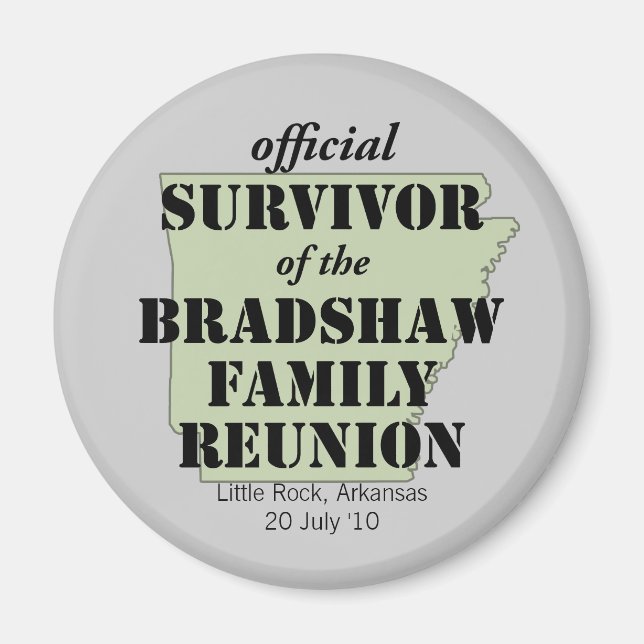 Official Survivor of Family Reunion (green) Magnet (Front)