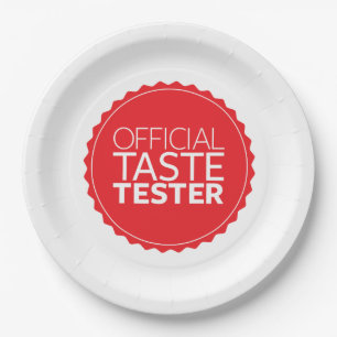 Official Taste Tester Paper Plate