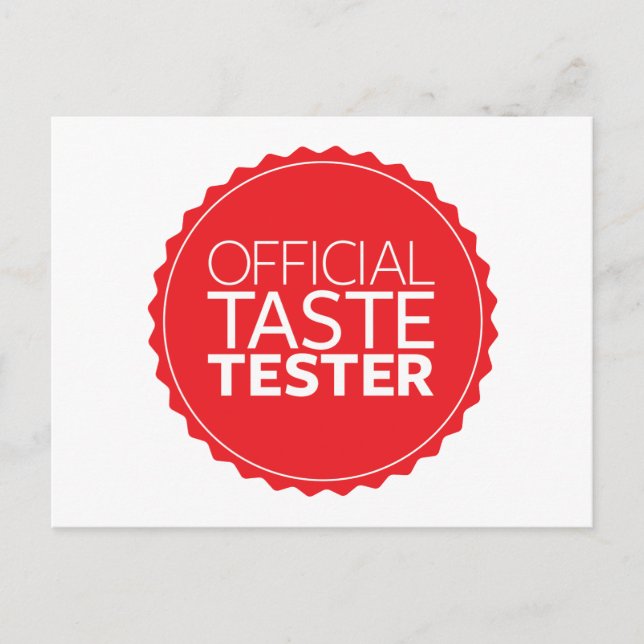 Official Taste Tester Postcard (Front)