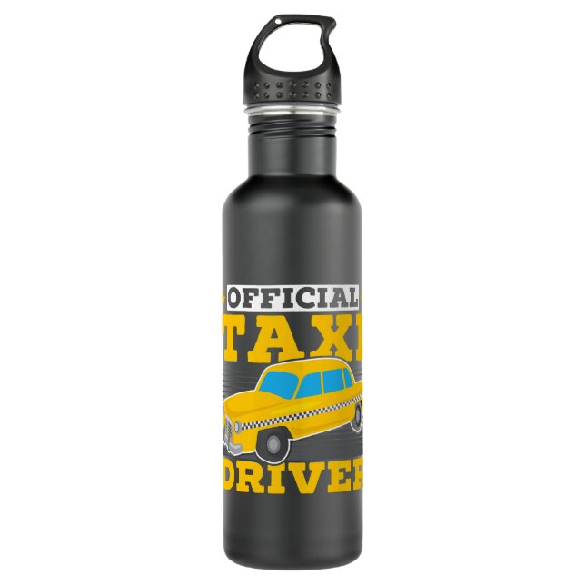 Official Taxi Driver Taxicab Cab Driver Cabbie 1 710 Ml Water Bottle (Front)