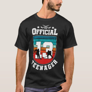 Official Teenager 13th Birthday 13 Year Boy Hockey T-Shirt