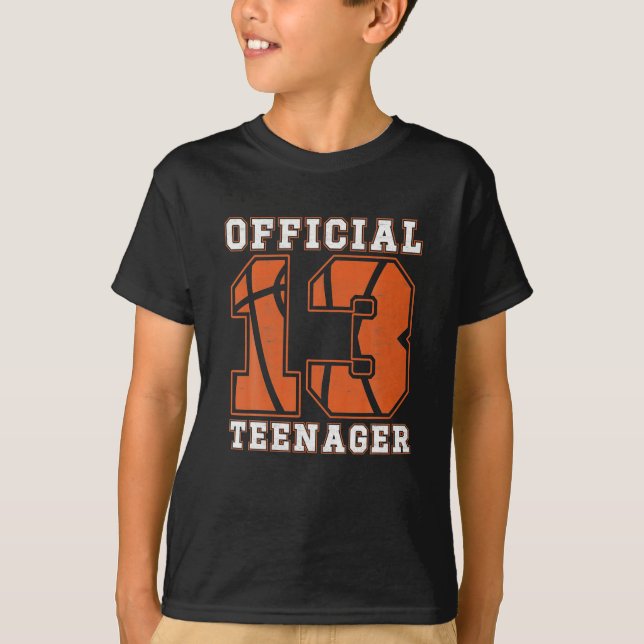 Official Teenager 13th Birthday Boy Party T-Shirt (Front)
