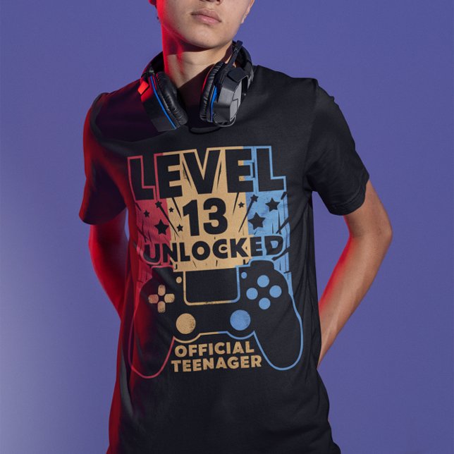 Official Teenager 13th Birthday Level 13 Unlocked T-Shirt (Creator Uploaded)