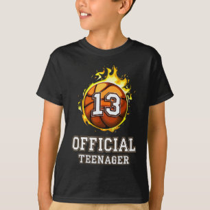 Official Teenager Bysketbyll 13th Birthday Gift T-Shirt