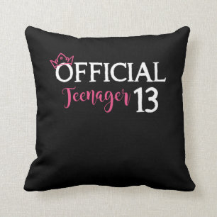 Official Teenager Girl Princess 13th Birthday Cushion