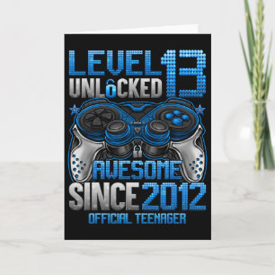 Official Teenager Level 13 Unlocked Gifts 13th Bir Card
