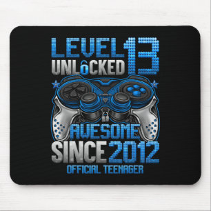 Official Teenager Level 13 Unlocked Gifts 13th Bir Mouse Pad