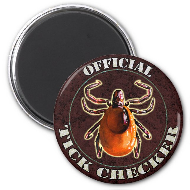 Official Tick Chequered fridge magnet (Front)