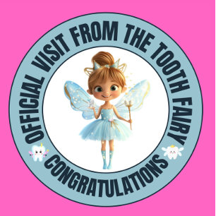 Official Tooth Fairy Visit Sticker For Kids