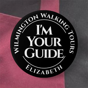 Official Tour Guide Badge Button