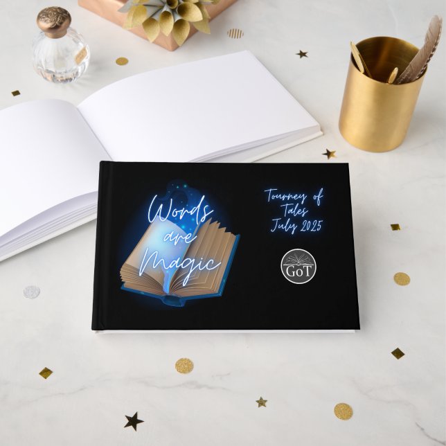 Official Tourney of Tales July 2025 Journal II Guest Book (Front Open)