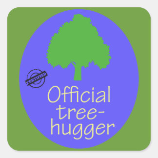 Official Tree-Hugger Square Sticker