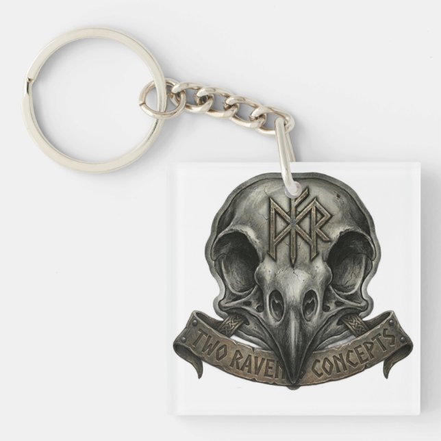 Official Two Raven Concepts Brand Logo Acrylic  Key Ring (Front)