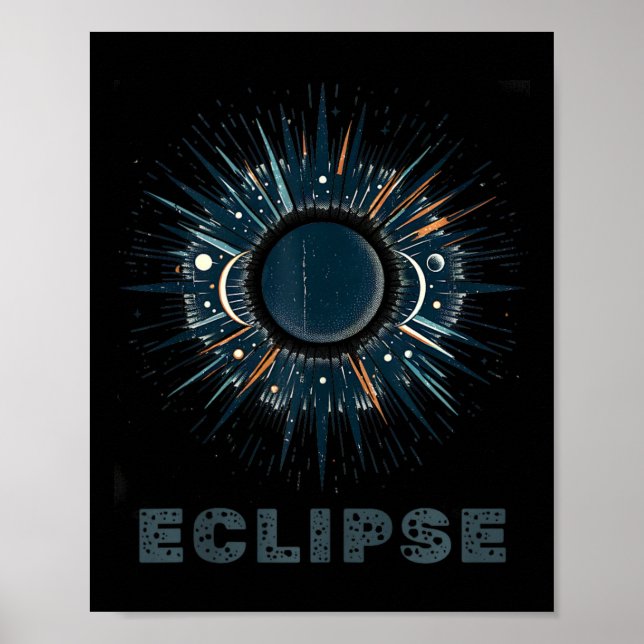 Official Vintage Solar Eclipse  Poster (Front)