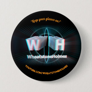 Official WheatstoneHolmes stereoscopic 3D 7.5 Cm Round Badge