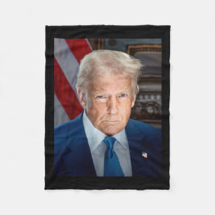 Official White House Portrait Donald J Trump 2025 Fleece Blanket
