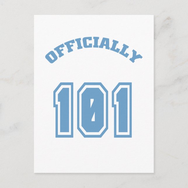 Officially 101 postcard (Front)
