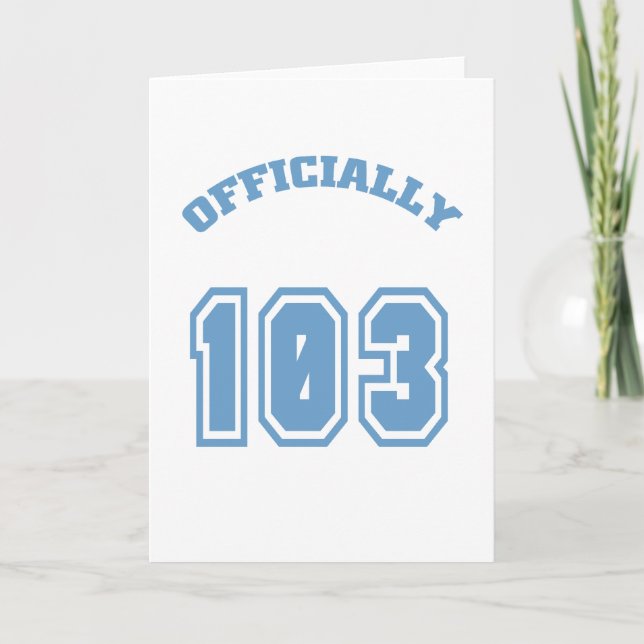 Officially 103 card (Front)
