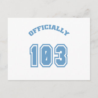 Officially 103 postcard
