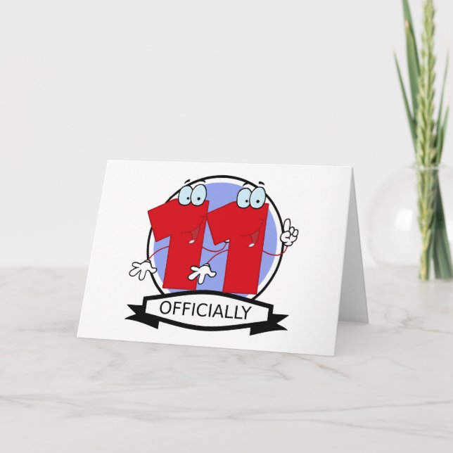 Officially 11 Birthday Banner Card (Front)