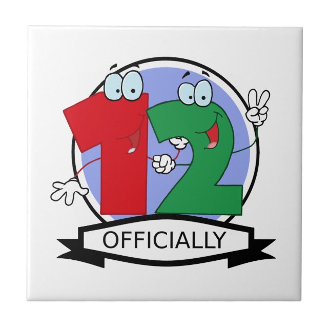 Officially 12 Birthday Banner Tile (Front)