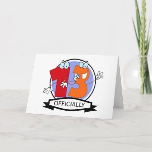 Officially 13 Birthday Banner Card