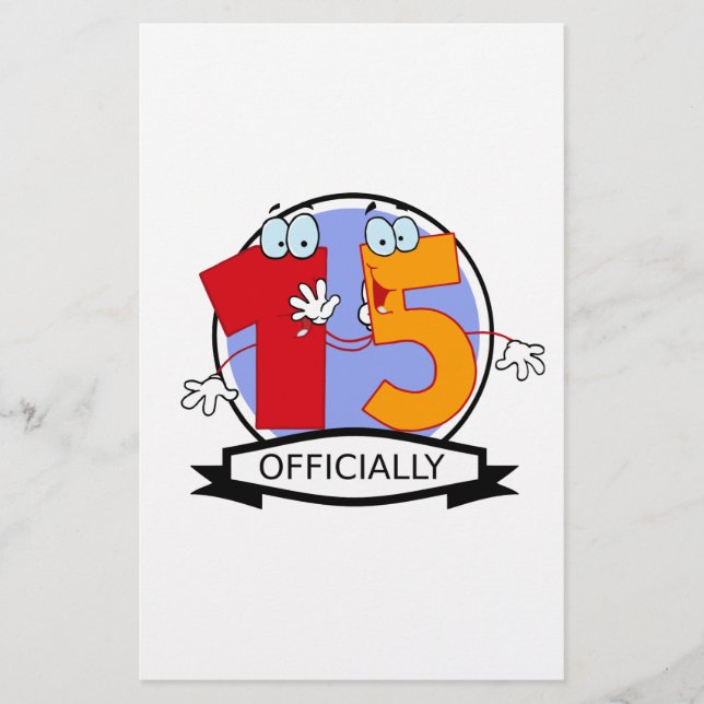 Officially 15 Birthday Banner (Front)