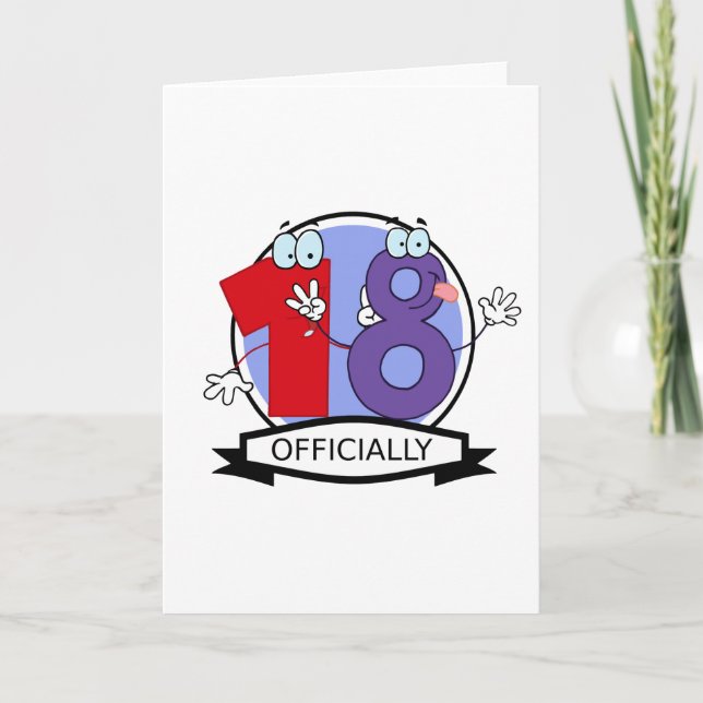 Officially 18 Birthday Banner Card (Front)