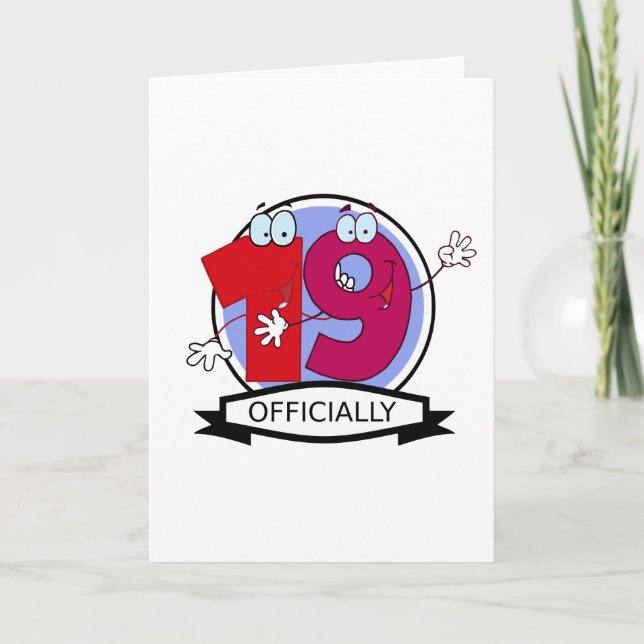 Officially 19 Birthday Banner Card (Front)