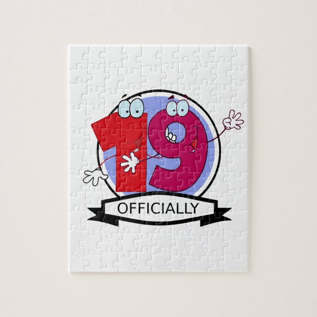 Officially 19 Birthday Banner Jigsaw Puzzle (Vertical)