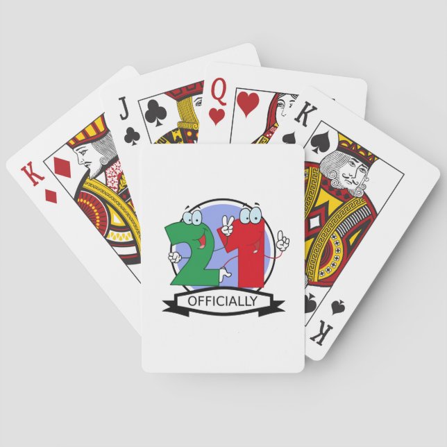 Officially 21 Birthday Logo Playing Cards (Back)