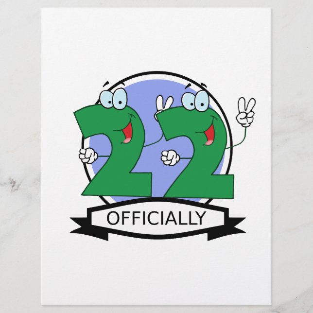 Officially 22 Birthday Logo (Front)