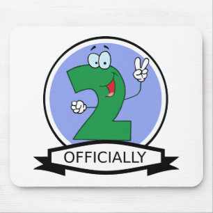 Officially 2 Birthday Banner Mouse Pad