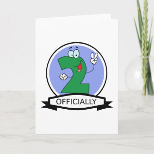 Officially 2 Birthday Logo Card