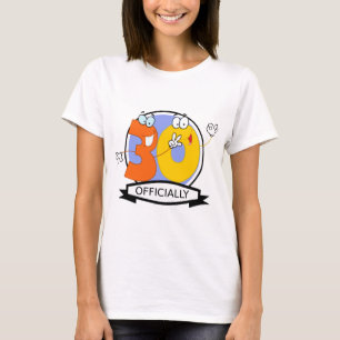 Officially 30 Birthday Banner T-Shirt