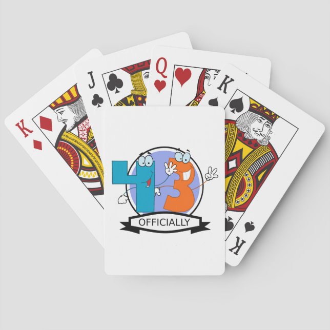 Officially 43 Birthday Banner Playing Cards (Back)