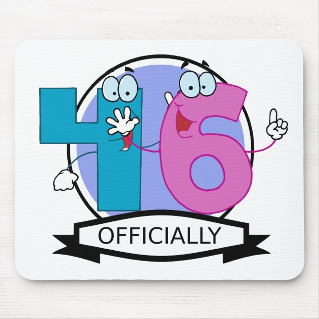 Officially 46 Birthday Banner Mouse Pad (Front)