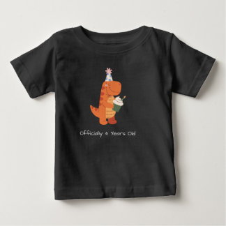 Officially 4 Years Old Dinosaur Boys Birthday T-Sh Baby T-Shirt