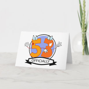 Officially 53 Birthday Banner Card