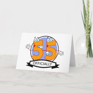 Officially 55 Birthday Banner Card