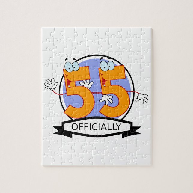 Officially 55 Birthday Banner Jigsaw Puzzle (Vertical)