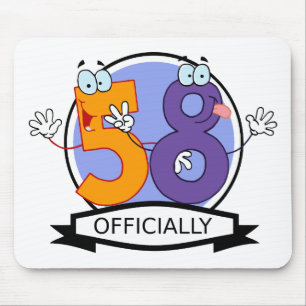 Officially 58 Birthday Banner Mouse Pad