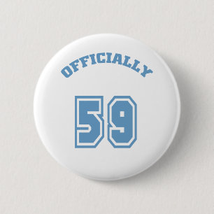 Officially 59 6 cm round badge